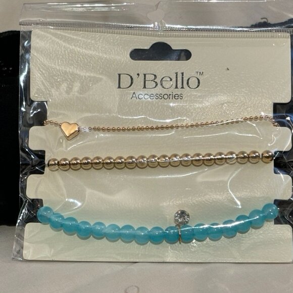 NWT D'Bello Gold and Blue Jewelry Set - Picture 1 of 2